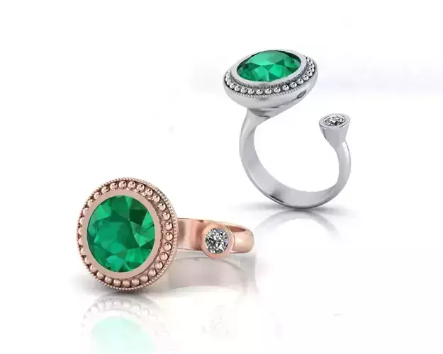 round bypass high jewelry ring