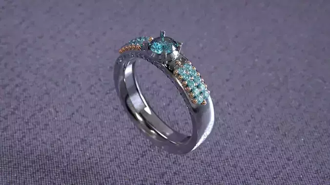 Ring jewelry diamond fashion stl