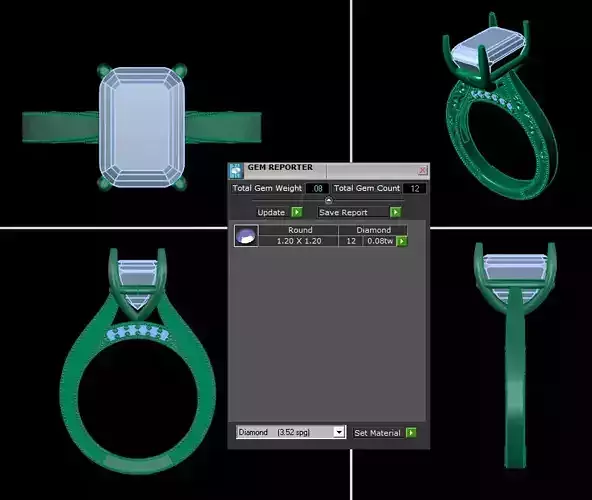 3D file of womens ring