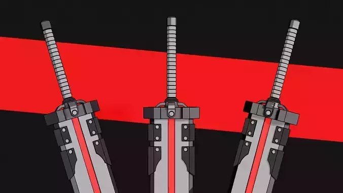 Fantasy sword made in blender