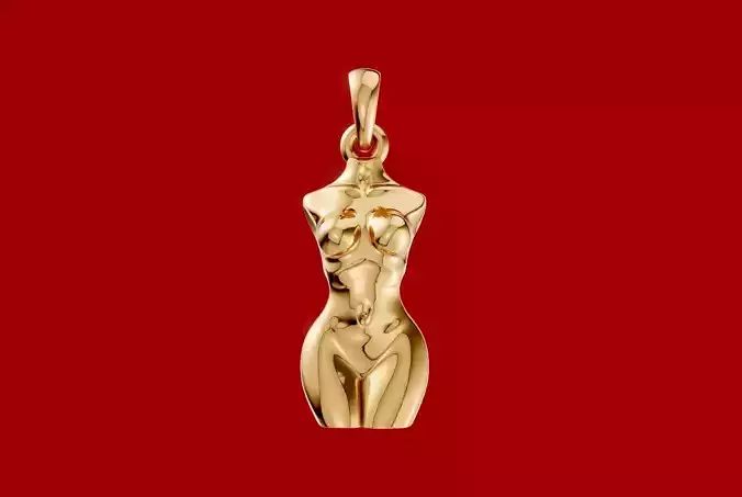 Woman Body Pendant 3d print model 20mm