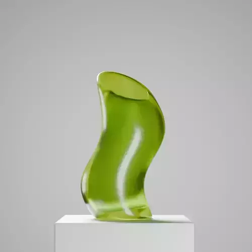 Modern Organic Glass Vase 3D Model