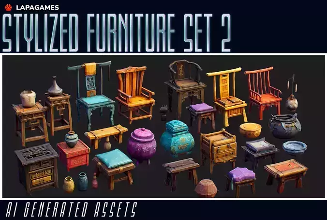 Stylized Furniture Set 2