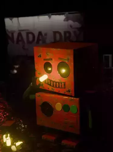 Rusty GlowBot The Cheerful Trash Collector