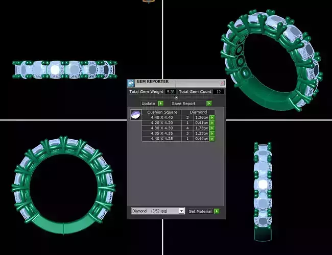 3D file of womens ring