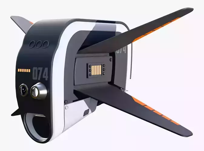 Sci-Fi Surveillance Drone 074 M1 3D model