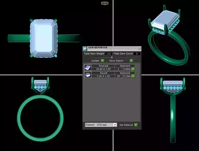 3D file of womens ring