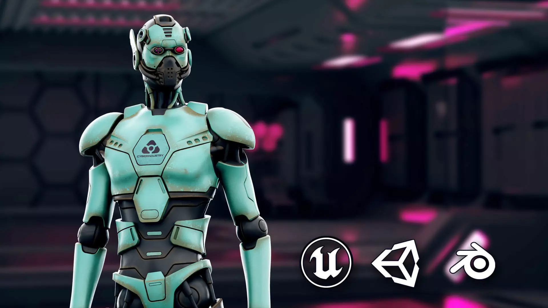 CYBORGTOPIA B-22 Rigged for Unreal Engine - Unity - MIXAMO 3D model