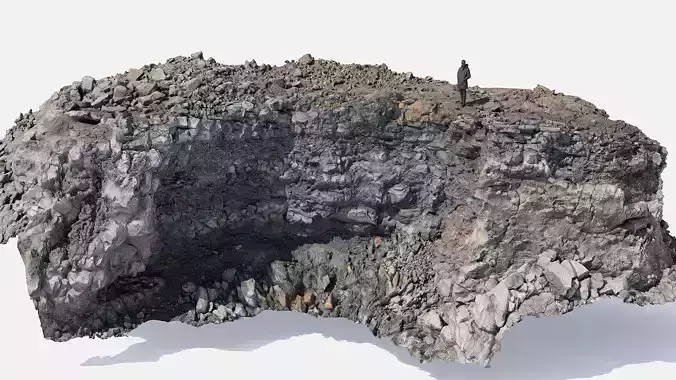 Cold Lava Cliff PBR Scan A