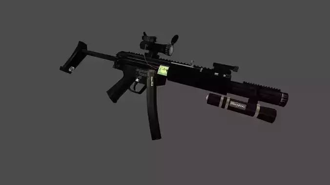 Near Future SMG MP5 lowpoly Low-poly 3D model