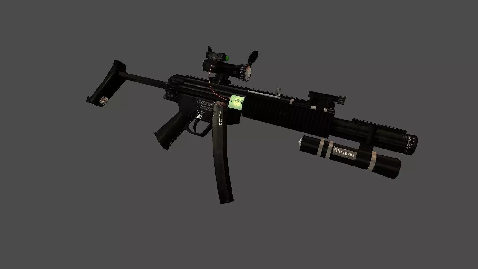Near Future SMG MP5 lowpoly Low-poly 3D model_0