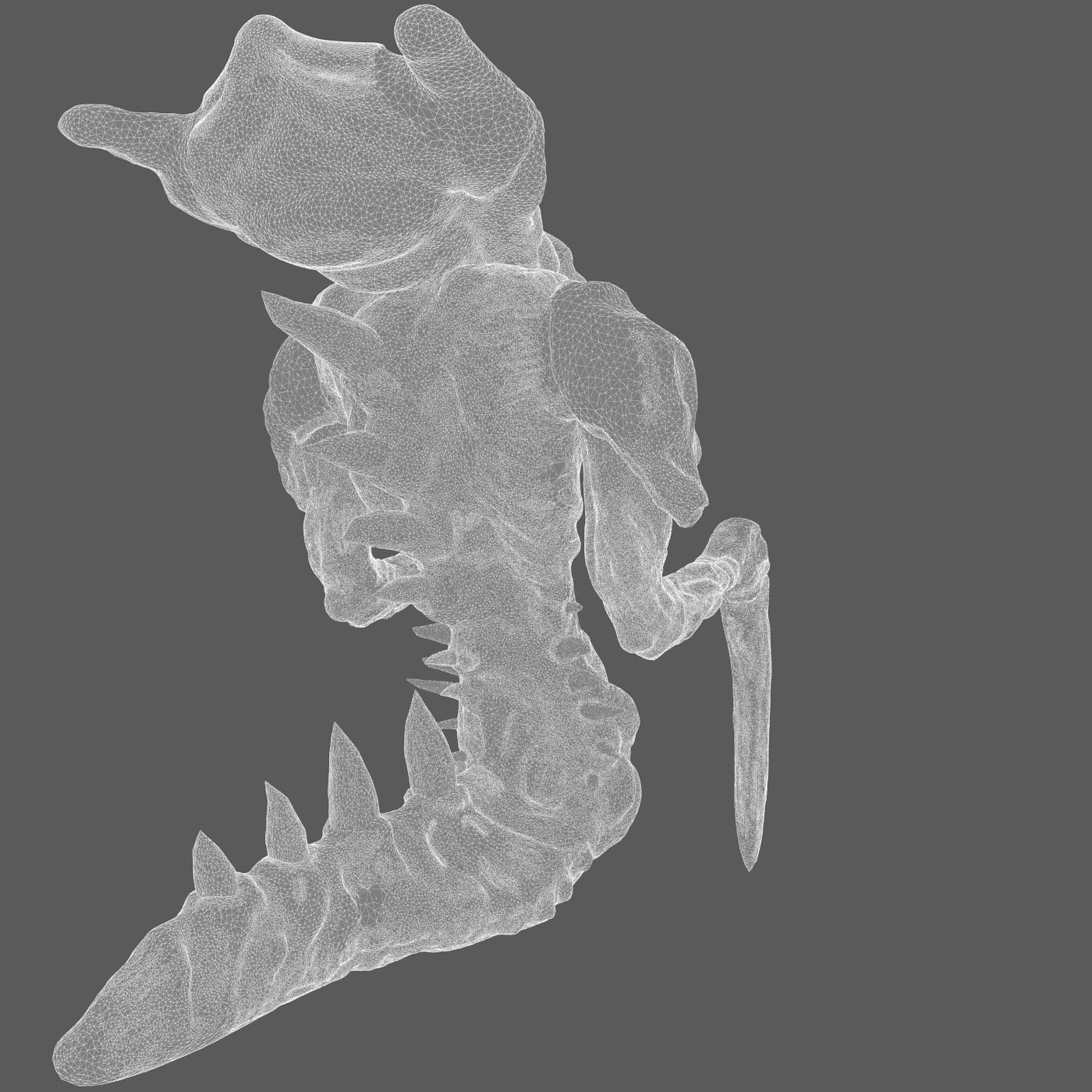 Hydralisk alien creature 3D model_6