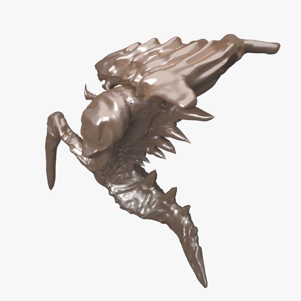 Hydralisk alien creature 3D model_2
