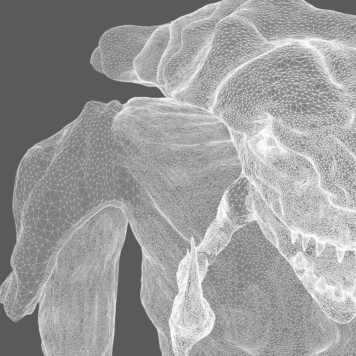 Hydralisk alien creature 3D model_5