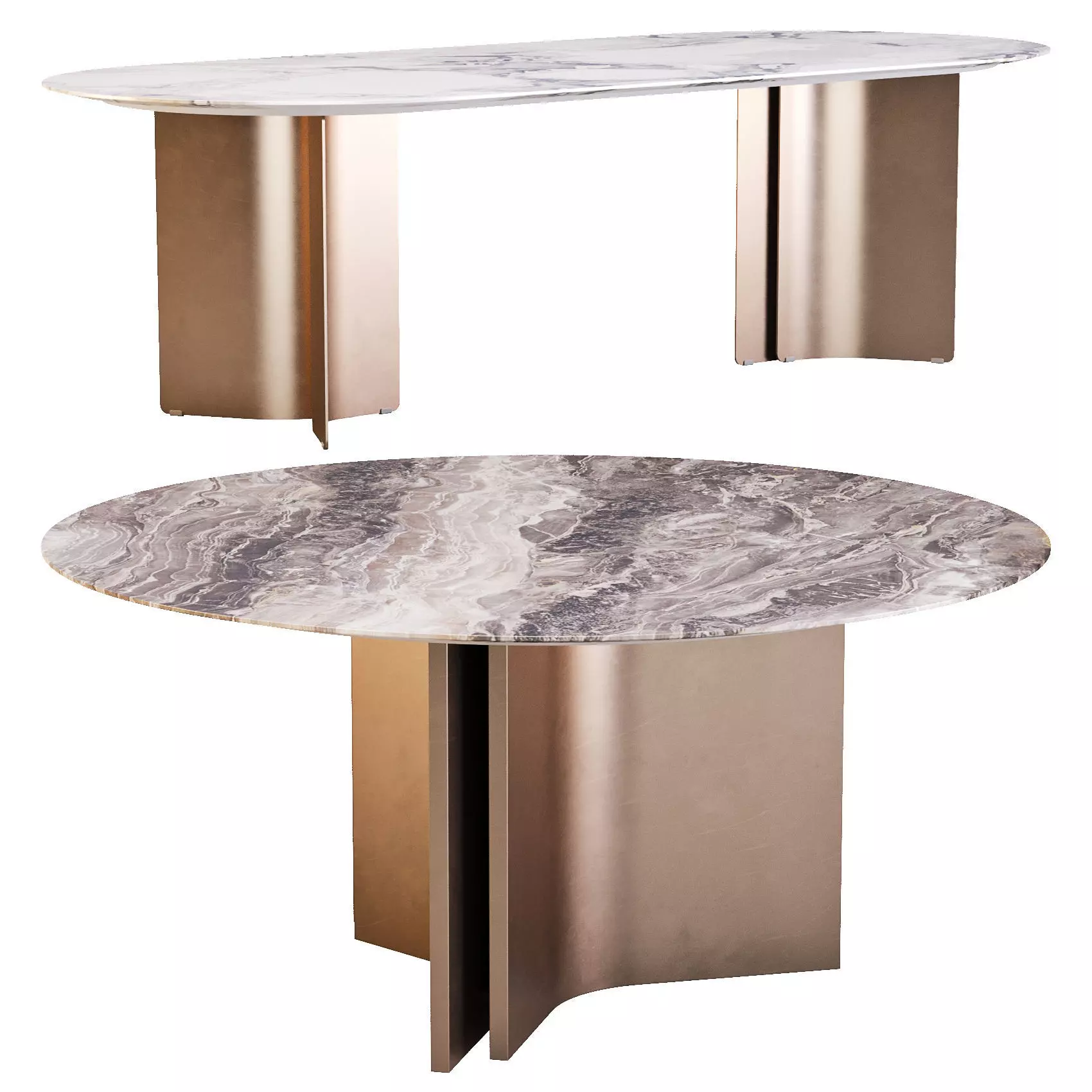 Giulio Marelli Wave - Dining Tables Set 01 3D model