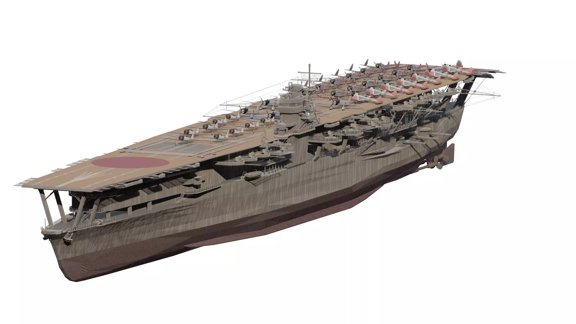 WW2 IMPERIAL JAPANESE NAVY AIRCRAFT CARRIER 3D model