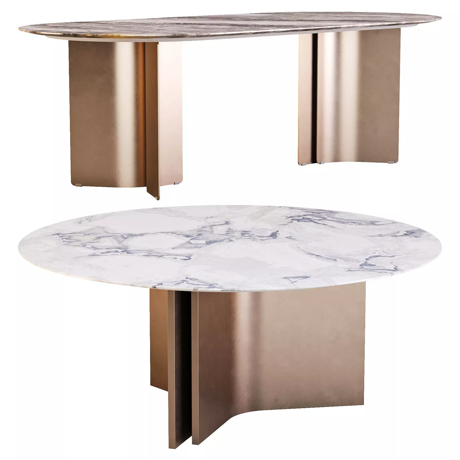 Giulio Marelli Wave - Dining Tables Set 02 3D model