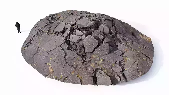 Cold Lava Ground Pile PBR Scan A