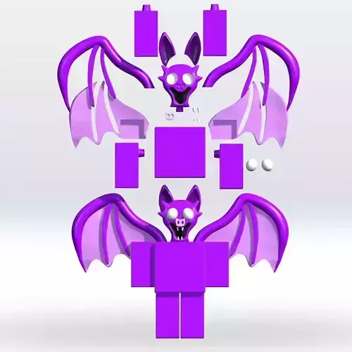 BAT ROBLOX 99 Nights in The Forest STL 3D Model Split Parts 