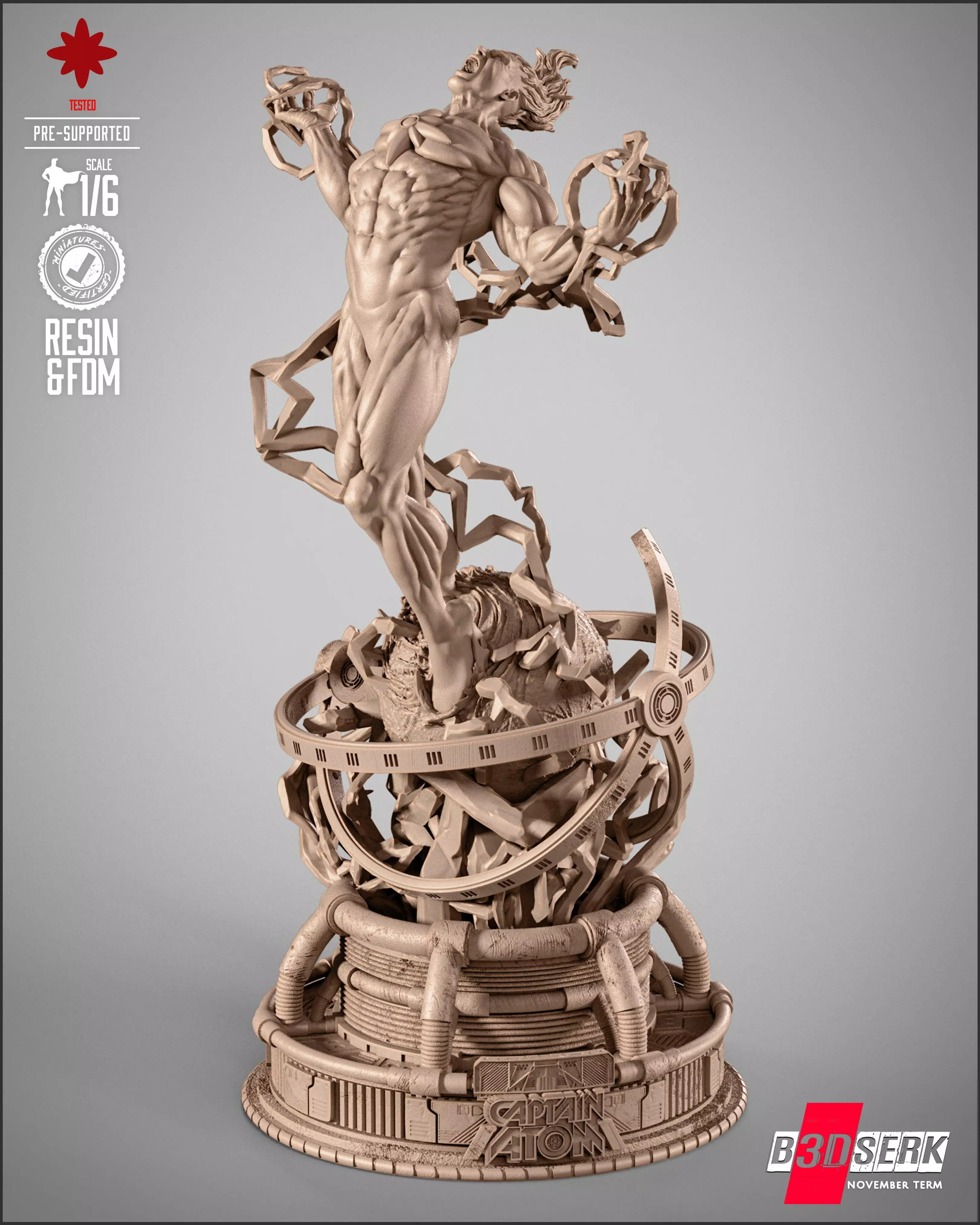 B3DSERK Captain Atom Sculpture 3D print model