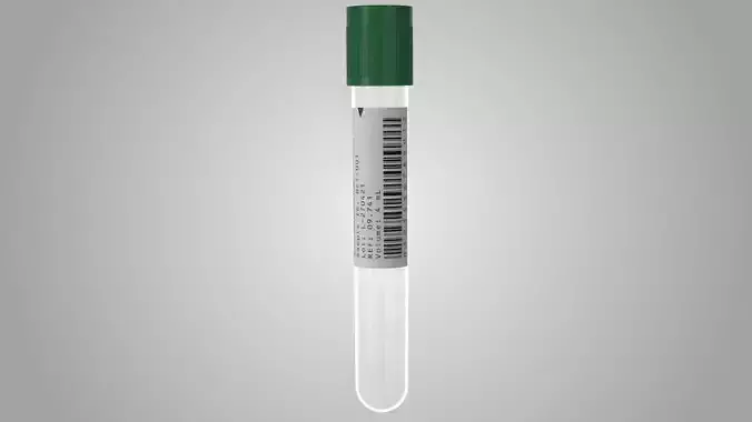 Medical Blood Collection Tube Set - 4 ISO Color Variations - PBR