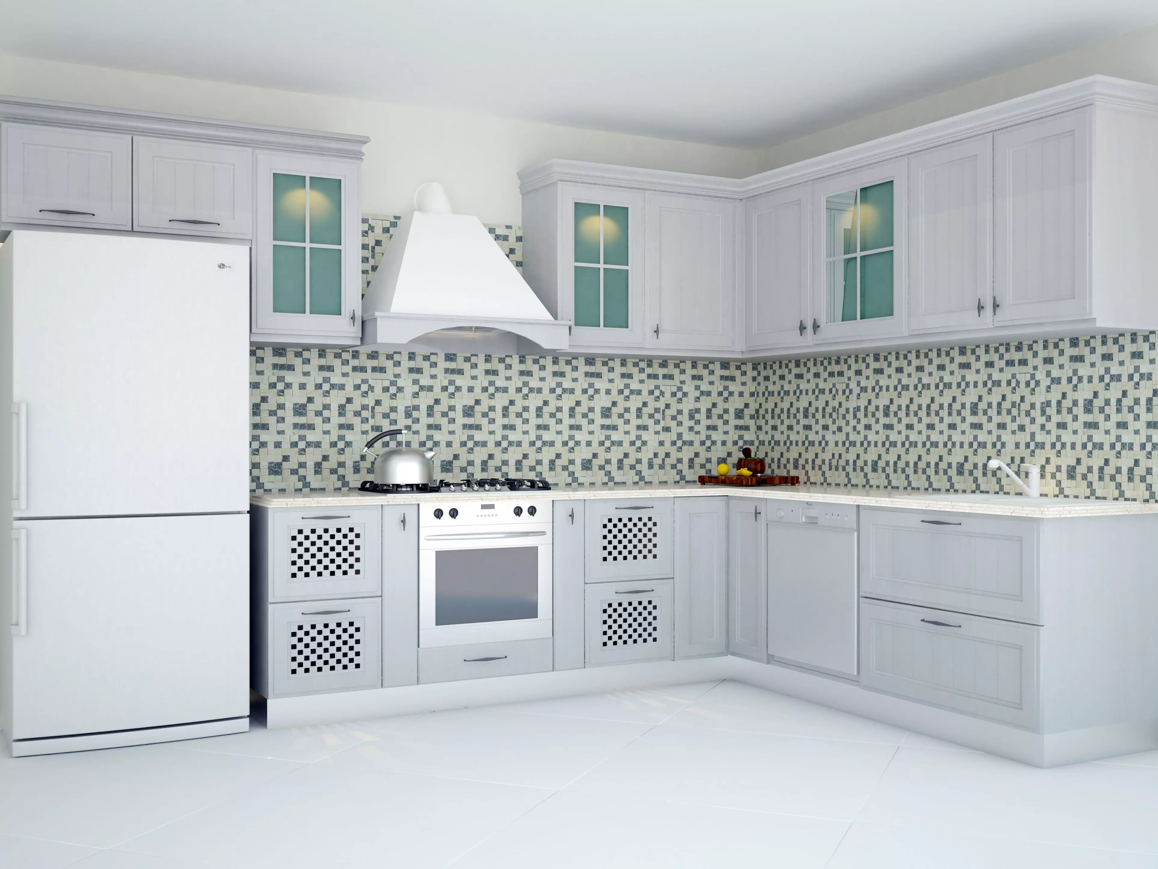 Beste Modern -classic kitchen 3D model_0