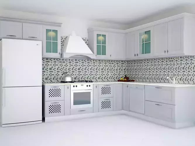 Beste Modern -classic kitchen 3D model
