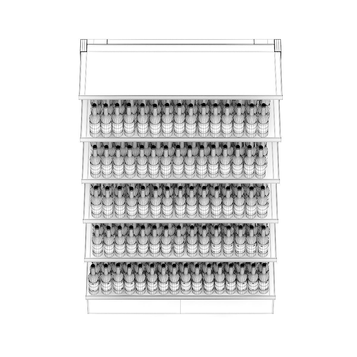 Market Shelf - Bottled Beer 3D model_5