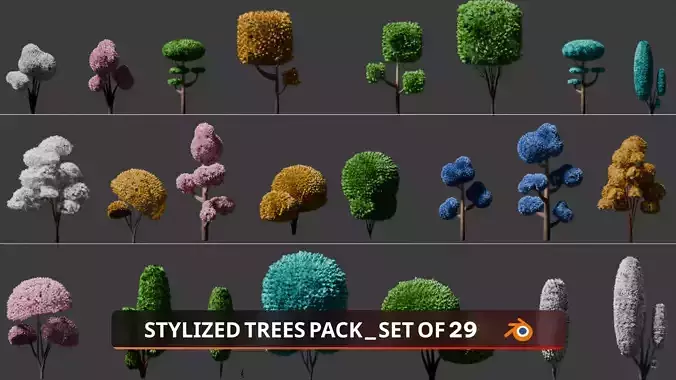 Cartoon trees pack