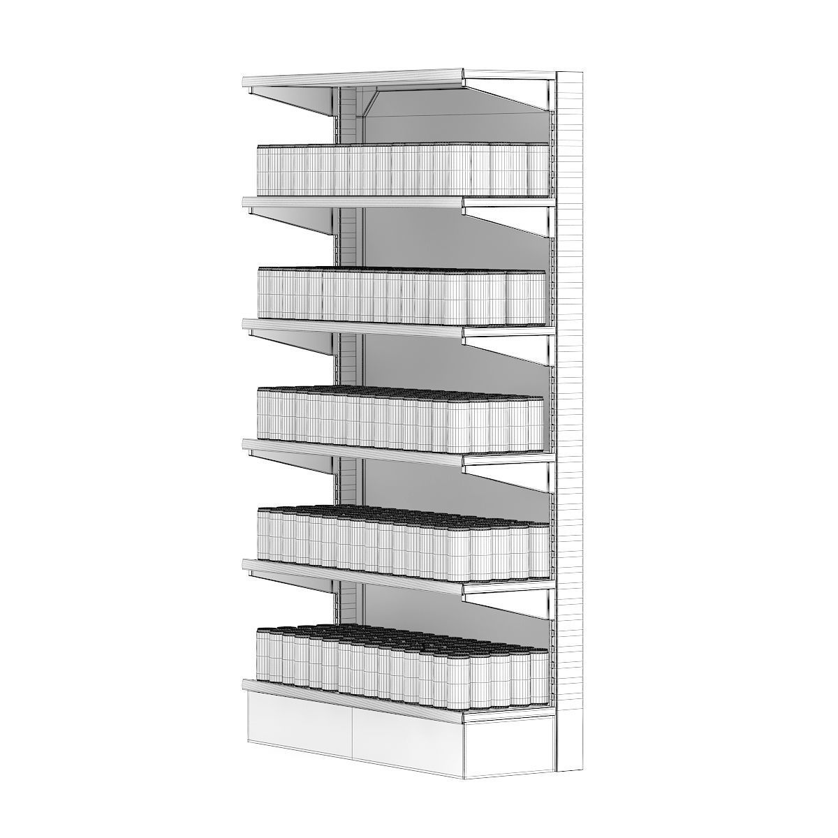 Market Shelf - Canned Beer 3D model_3