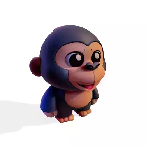 Cute Low Poly Gorilla