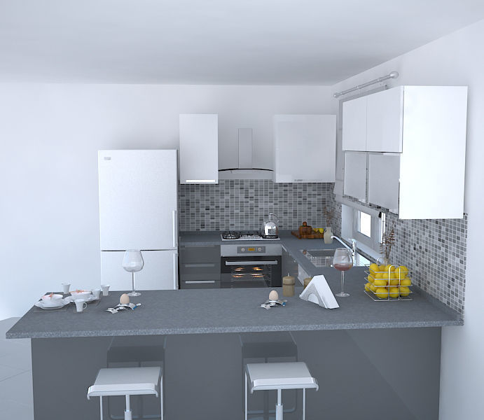 Modern Kitche by umit 3D model_2