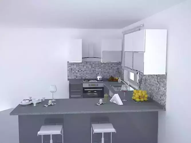 Modern Kitche by umit 3D model