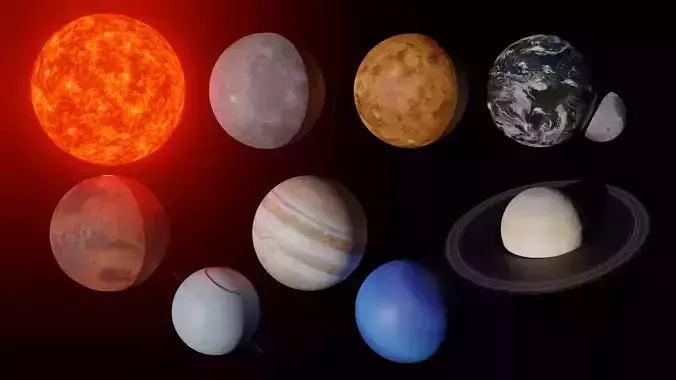 Solar System 8K photorealistic