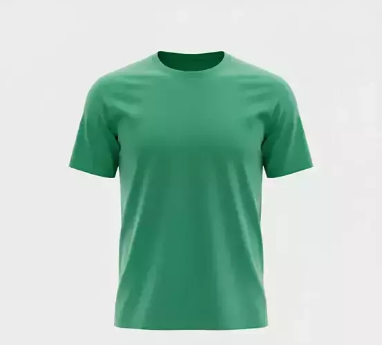 Classic Emerald Green Blank T-Shirt Mockup