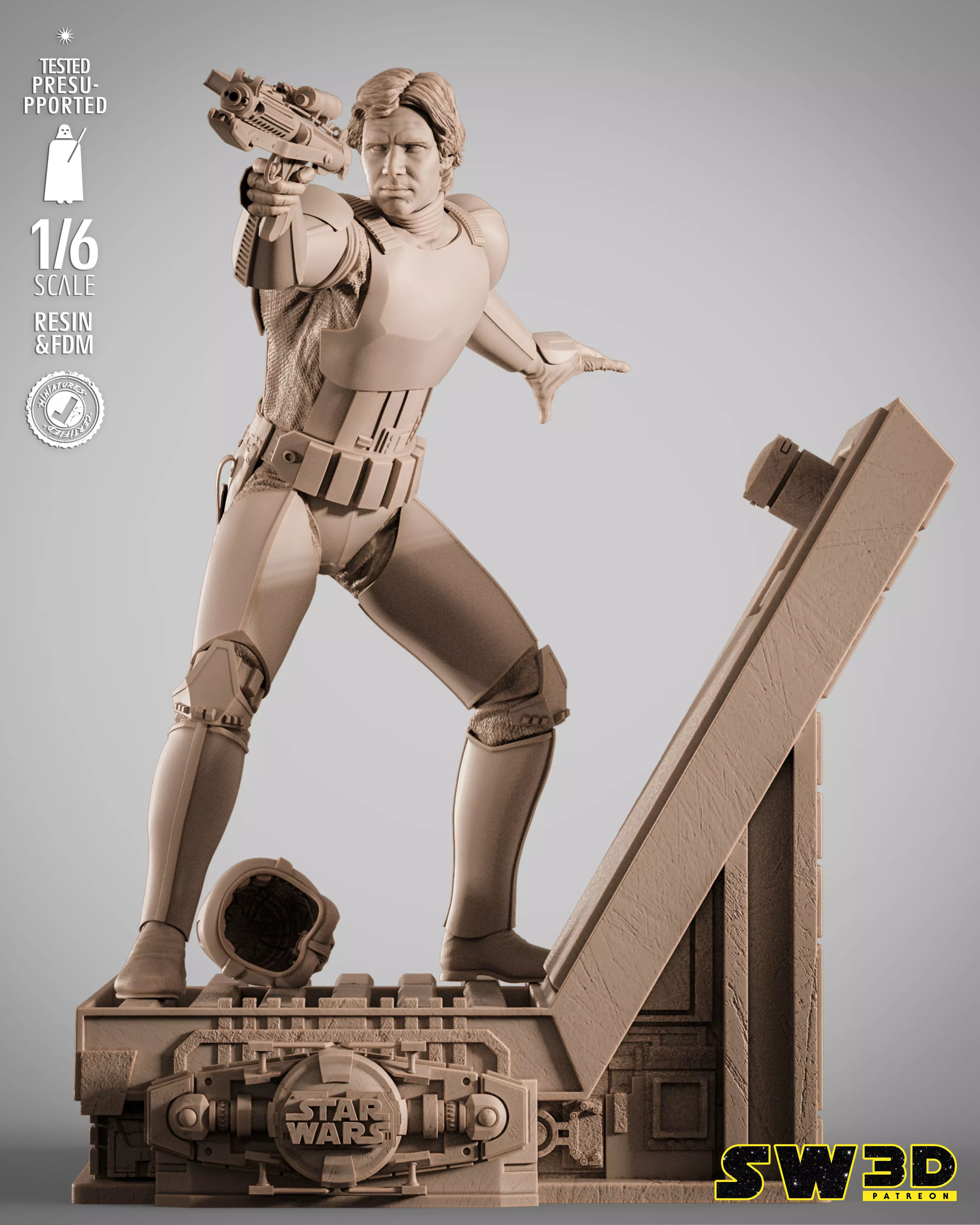 STAR WARS Han Solo Stromtrooper Sculpture 3D print model
