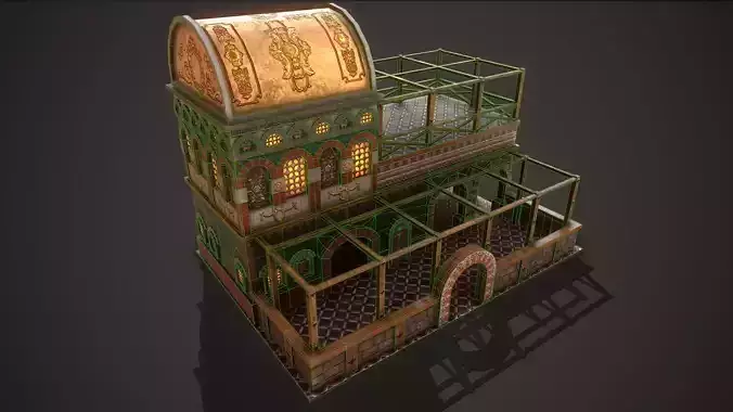 Roman Medieval Tavern Low-poly 3D model 2