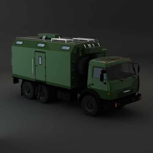 Kamaz Modify 6x4 Army M2 3D model