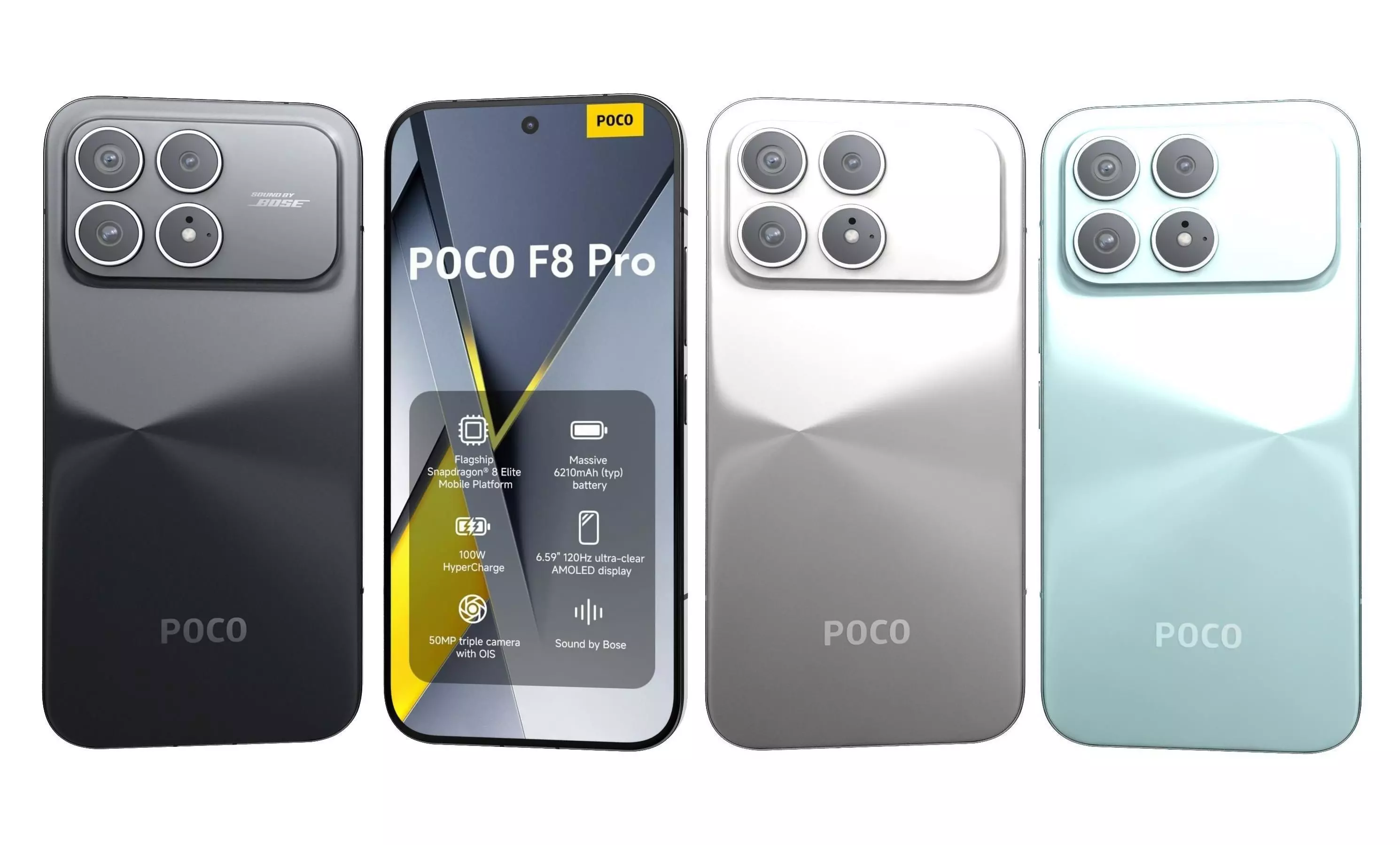 Xiaomi Poco F8 Pro All Colors 3D model