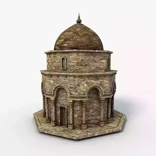 Small mosque Low-poly 3D model