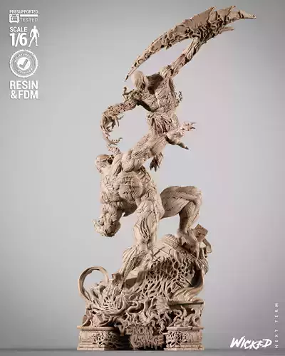 Wicked Marvel Carnage VS Venom Sculpture 