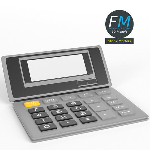 Electronic calculator 3D model