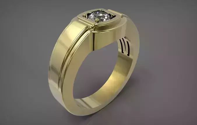 Man ring with diamond