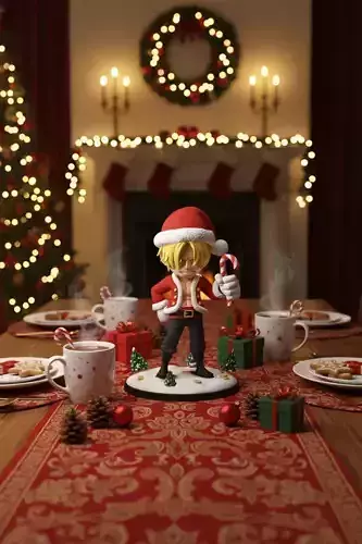Sanji One Piece Christmas 3D model 3D print model