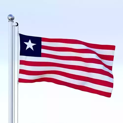 Animated Liberia Flag
