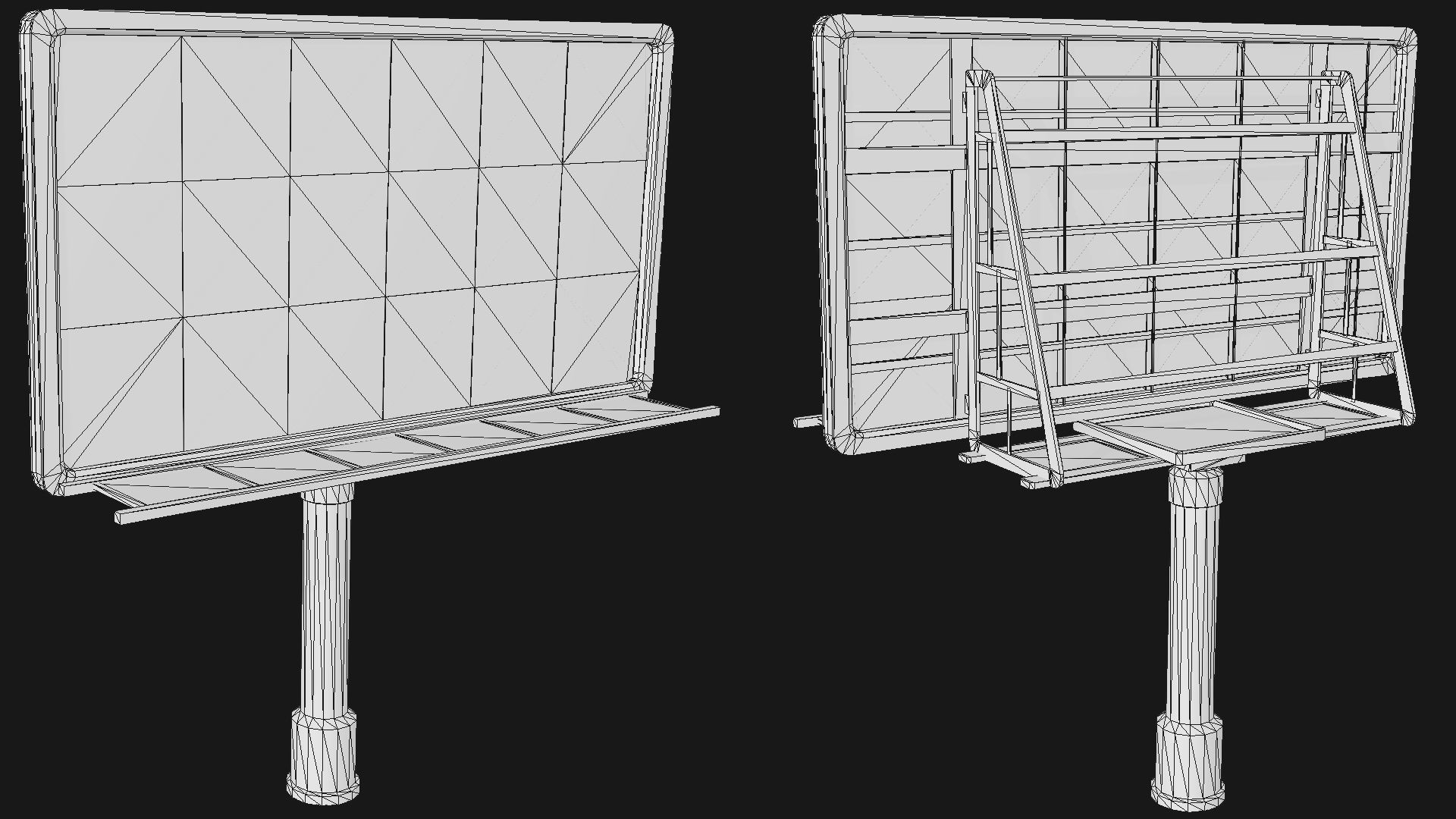 Big Steel Billboards Low-poly 3D model_7