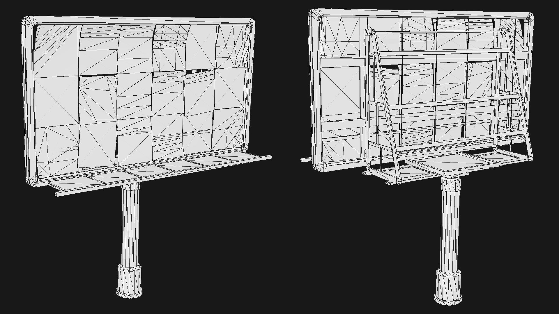 Big Steel Billboards Low-poly 3D model_6