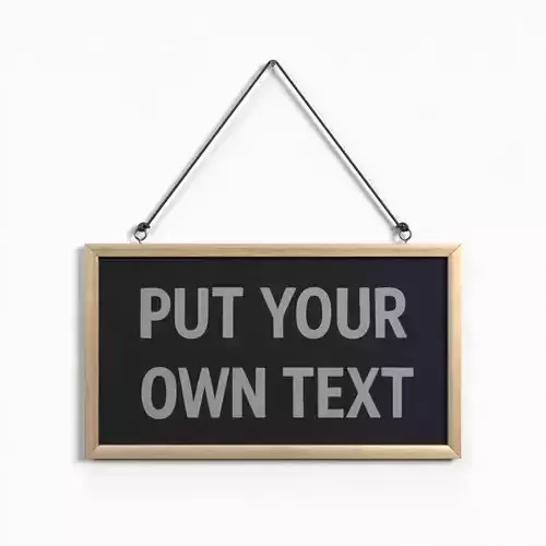 Display Sign - Rectangular Wooden Wall Message Board