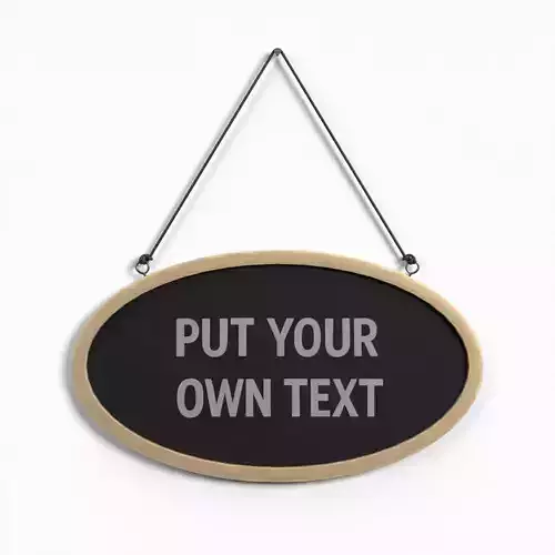 Display Sign - Oval Wooden Wall Message Board