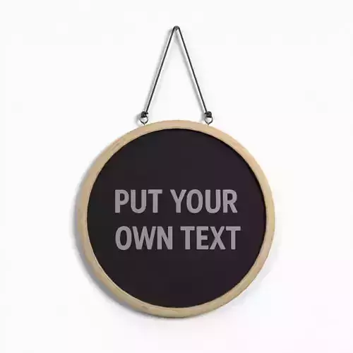 Display Sign - Circular Wooden Wall Message Board